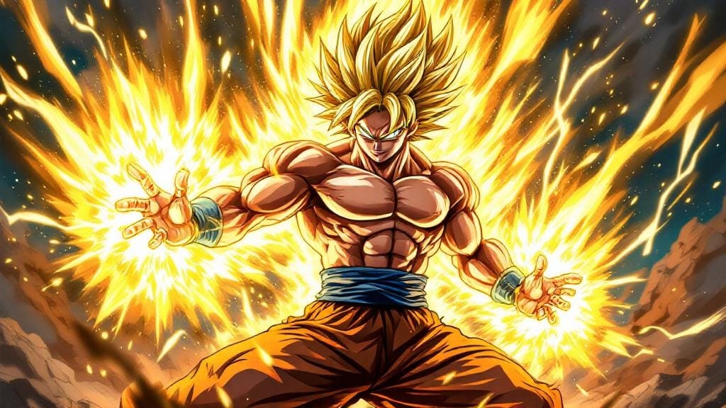 Dragon Ball FighterZ Super Saiyan energy battle