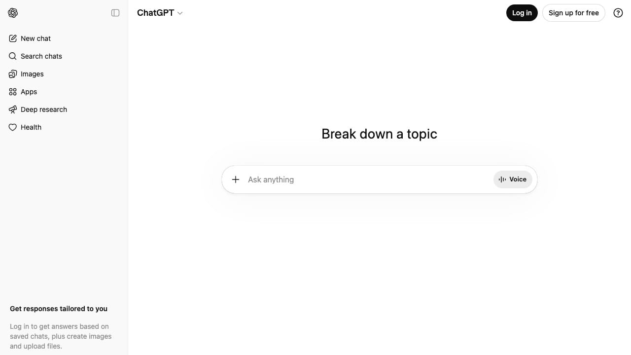 OpenAI ChatGPT website screenshot