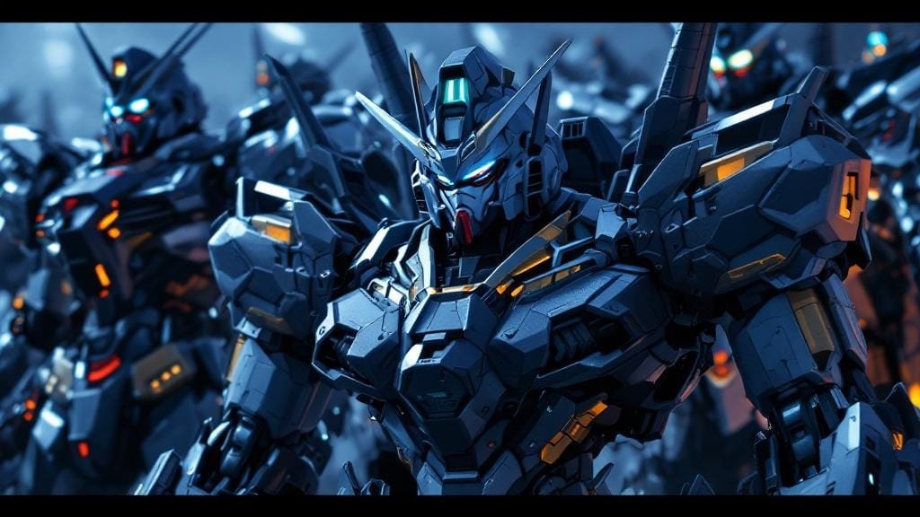 Impressive anime-style mecha robot 3D prints with detailed mechanical design