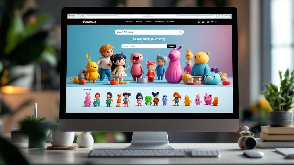 Printables 3D printing platform showing anime model search results